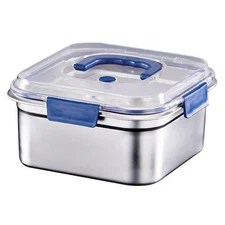 Yakimoto 2-Pack Giant Stainless Steel Food Containers with BPA-Free Lid