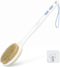 Back Scrubber for Shower with Long Handle, Blue Double Sided Bristles Stiff
