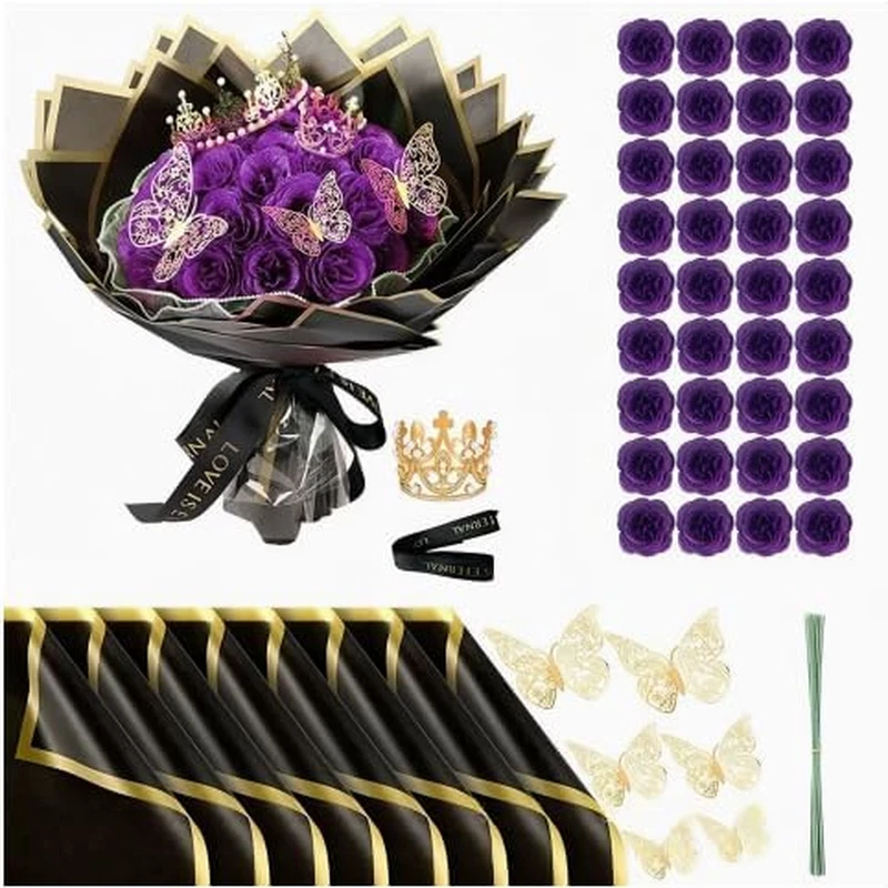 Veryhome 10 Pezzi Fiori Artificiali Rose di Seta Falso Bouquet da Sposa da Sposa per la casa Giardino Partito Decorazioni Floreali (d'argento