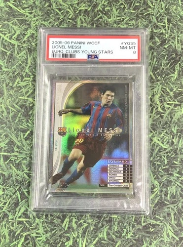 PSA 8 Lionel MESSI 2005-06 Panini WCCF FC Barcelona #YGS5 YOUNG STAR RC ROOKIE