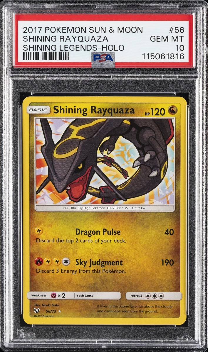 2017 POKEMON SUN & MOON SHINING LEGENDS #56 SHINING RAYQUAZA-HOLO