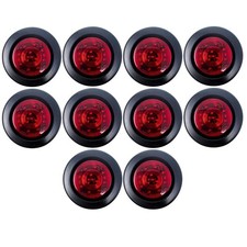 10x 2.5 Red Led Round Side Marker Lights Ip67 Waterproof Dot Approved