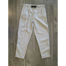 Womens Khaki Pants Medium Tan Brown Gitano Black Pocket Drawstring Elastic Waist