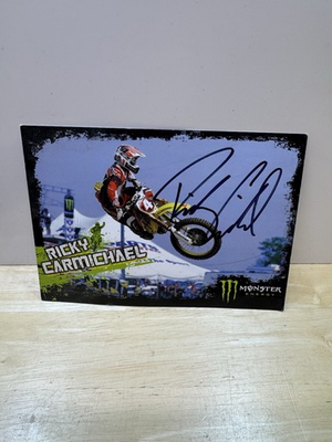 #ad #ad Ricky Carmichael Autographed Signed SUPERCROSS Motocross 5x7 Photo Card No Coa $45.00