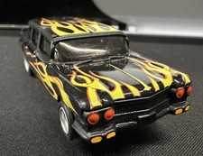 Black 59 Cadilac Ambulance Yellow Flames HO Slot Car Run AFX As Is 2008