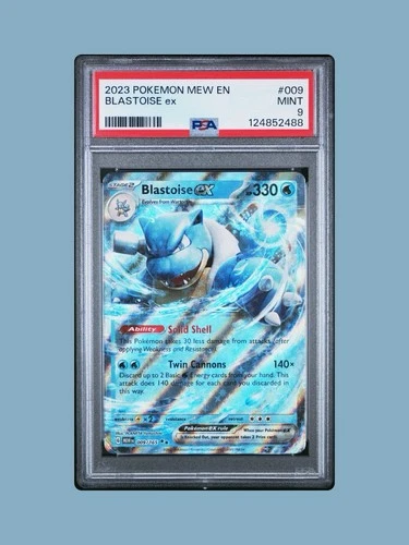 2023 POKEMON MEW EN-151 #009 BLASTOISE EX PSA 9