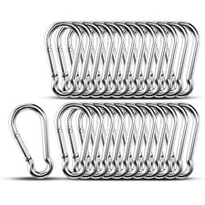 Small Carabiner Clip Hookspcs 1.57 inch Carabiners Heavy Duty, 304 1.57 IN 25