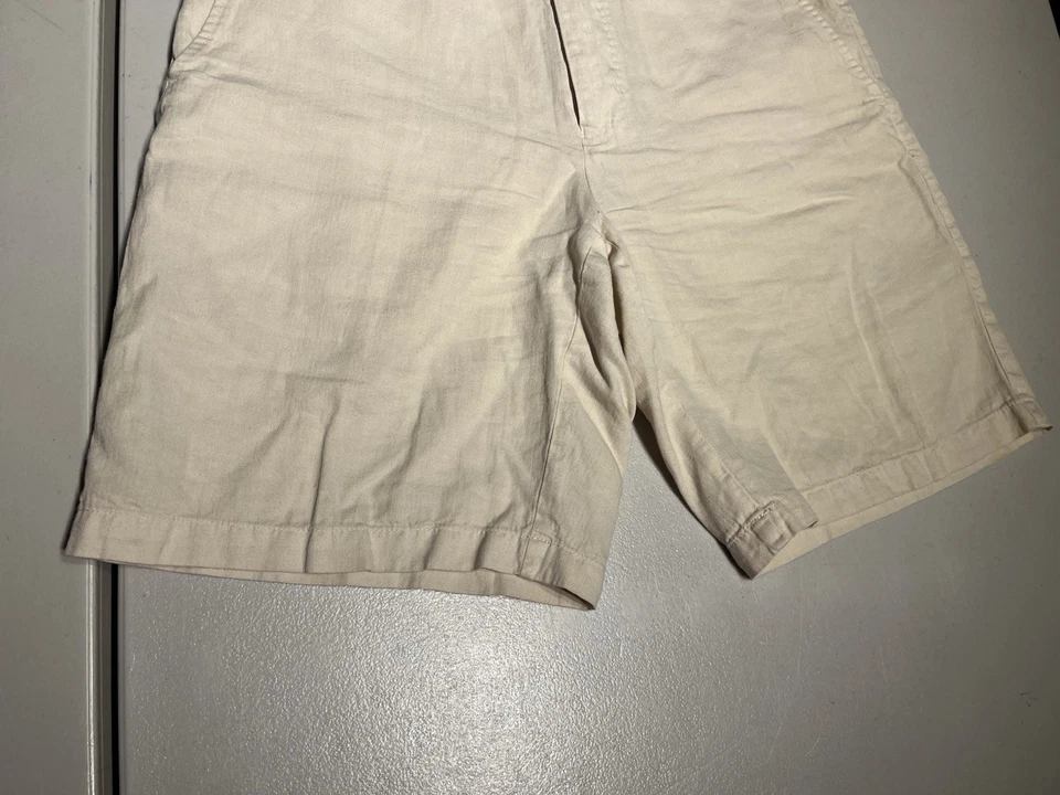 Peter Millar Pantalones Cortos Para Hombre 32 Caqui Tostado Golf Lino Seda Algodón Vestido Informal Foto 3 de 4