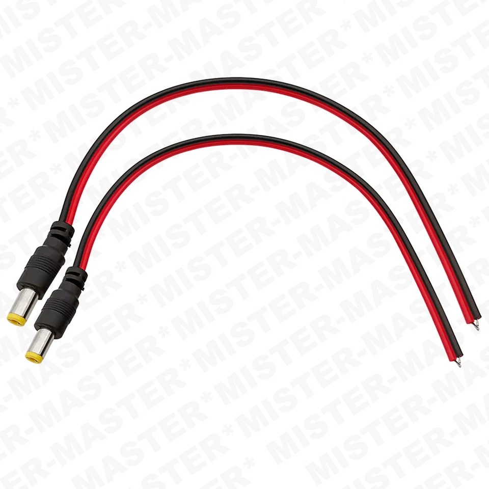 CONNETTORE DI ALIMENTAZIONE SPINOTTO MASCHIO CON CAVO 5,5x2,1mm - 2 PEZZI - Immagine 4 di 4