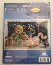 Janlynn Designs for the needle Goodnight Bears #195-0600-W cross stitch kit