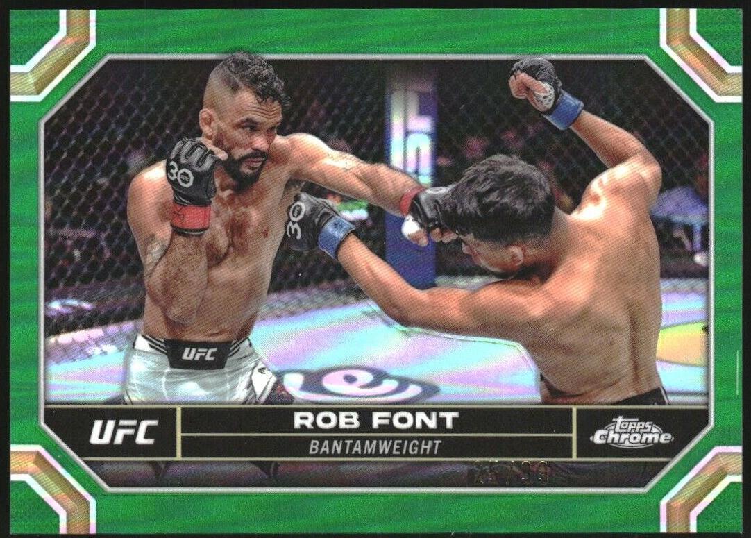 2024 Topps Chrome UFC - Rob Font #164 Green Refractor /99 for sale ...