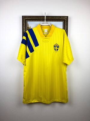 Sweden Home football shirt 1991 Soccer Adidas Jersey Mens Trikot