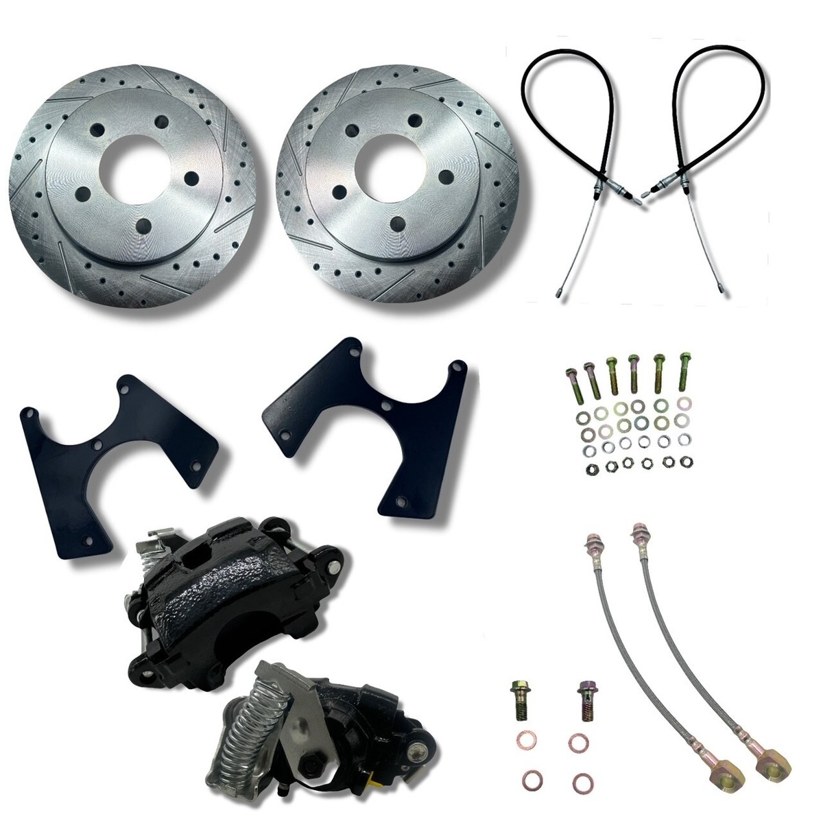 Kit Conversion Freins à Disque Arrière Avec Frein à Main Pour Chevrolet C10/K5 Blazer (1971-1987) - Noir, Performance