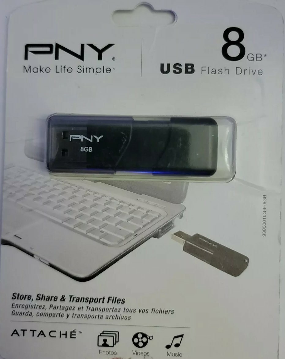 PNY Attache 8GB USB Flash Drive 751492443171|