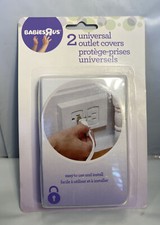 BabiesRUs 2 Universal Outlet Covers Safety Easy To Install New in Package White