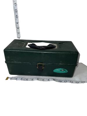 ebay used tackle boxes Vintage Sears & Roebuck Co. 2-tray Tackle Box With Fish Handle needs  cleaning!
