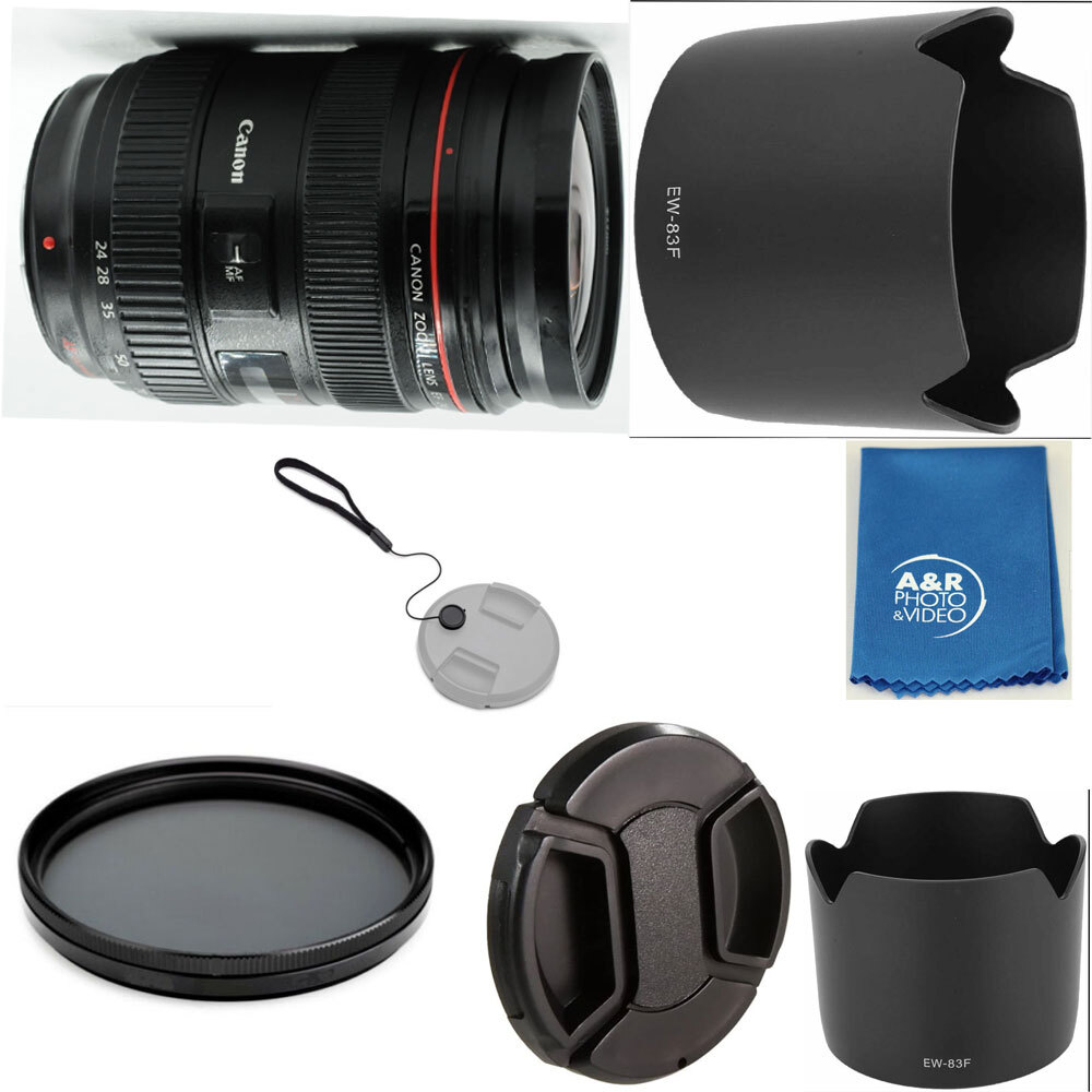 Goshyda Parasol EW-83F Para Lente Canon EF 24-70MM F/2.8L USM (Plástico Negro)