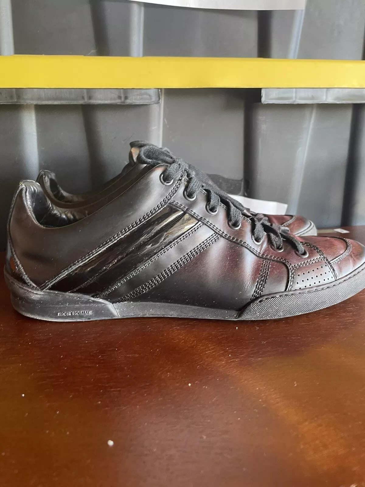 Baskets noires Christian Dior Homme EU 40,5 hommes 8 femmes 10   à lire pour défaut