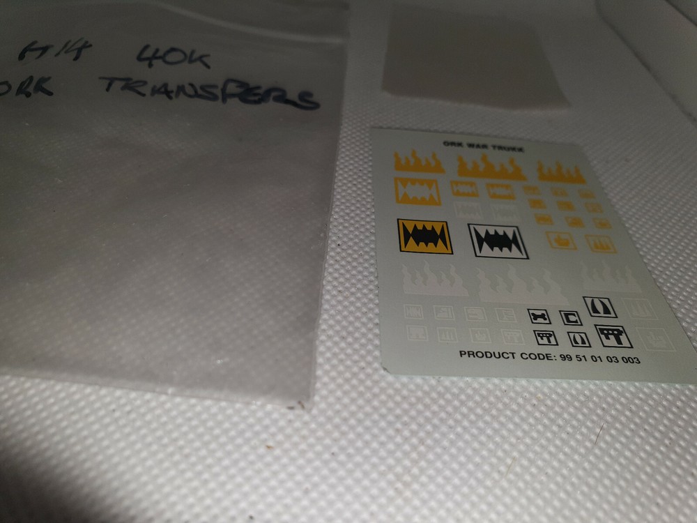 warhammer 40k ork transfer sheet h14