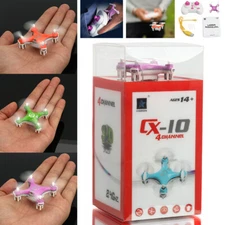 CX-10 Mini RTF Drone 2.4G 4CH 6 Axis LED Quadcopter Pocket Aircraft RC Model Kit