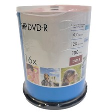 HP 100-Pack 16  DVD-R Discs 4.7GB Spindle   Blank Media