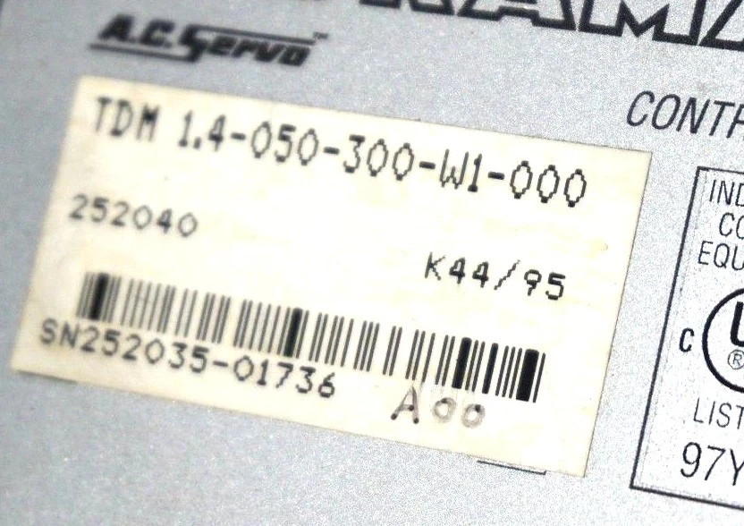USED INDRAMAT TDM 1.4-050-300-W1-000 SERVO DRIVE CONTROLLER TDM1.4050300W1000 - Image 4 of 4