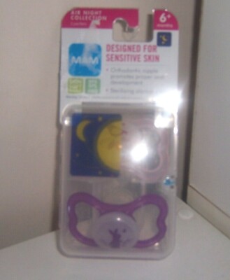 Mam   Air NIght time bunny air collection  0-6 + mommy months pacifier New