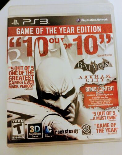 BATMAN ARKHAM CITY GAME OF THE YEAR EDITION PS3 PlayStation 3 - Complete CIB