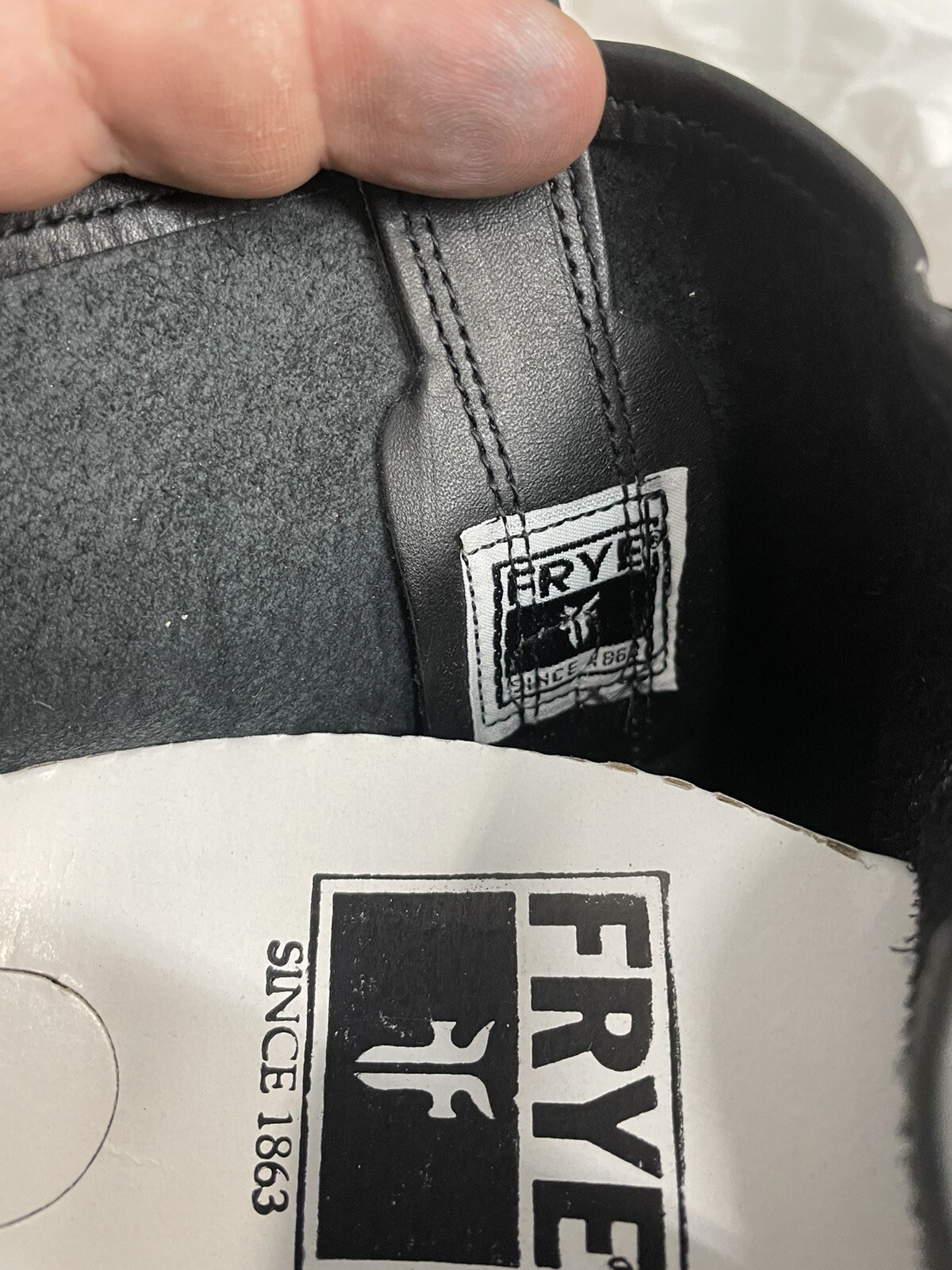 FRYE Harness Boots Black Leather Made In USA Motorcycle Riding 873501