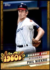 Phil Niekro 2020 Topps Decade's Best Series 2 5x7 Gold #DB-19 7/10 Braves