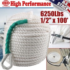 1/2x100 Twisted 3 Strand Nylon Anchor Rope Bo...
