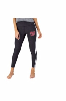 MLB WASHINGTON NATIONALS Concept Sport Women's Knit Leggings Gray/White Size M
