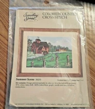 NEW Candamar Something Special  Cross Stitch Kit  "Summer Scene"  #50253  5x7