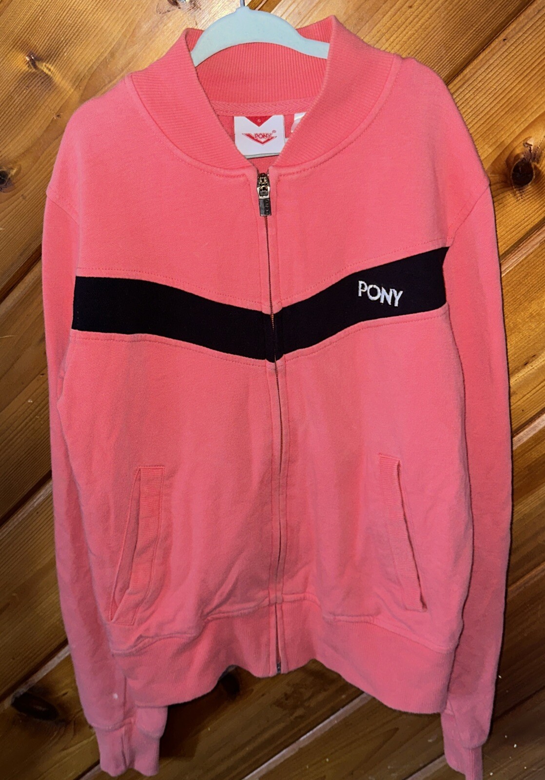 Pony Rosa Taiwán Cotone Full Zip Rn#111733 Taglia S Uomo