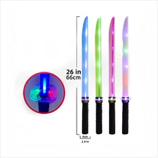 LED Glow Samurai Swords - 26" Color-Changing Blades for Kids, Parties & Cosplay