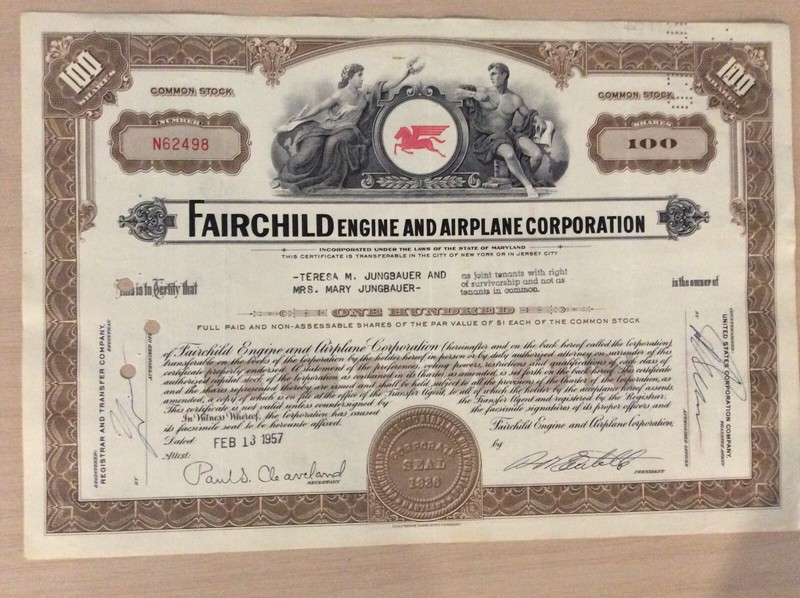 Fairchild Engine and Airplane Corporation   1950's