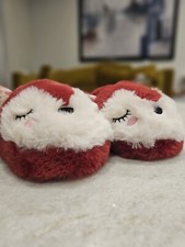 Wonder Nation Girls Fox Plushie Slippers Size 7-8 NEW