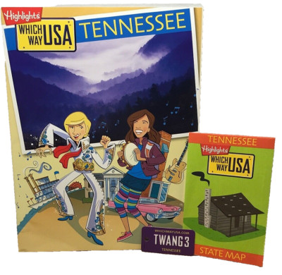 Highlights Which Way USA - TENNESSEE - Paperback w/ Map & Tag
