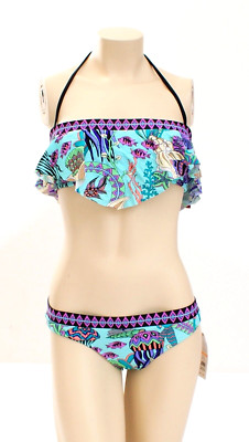 Bikini Lab 2-Piece Multicolor Bikini Swim Suit Women's S NWT