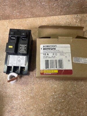 Square D HOM215GFI 2 Pole Ground Fault Circuit Breaker