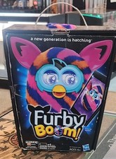 Furby Boom Hasbro 2012  Diagonal Stripes - Pink Orange Purple - Open Box As Is