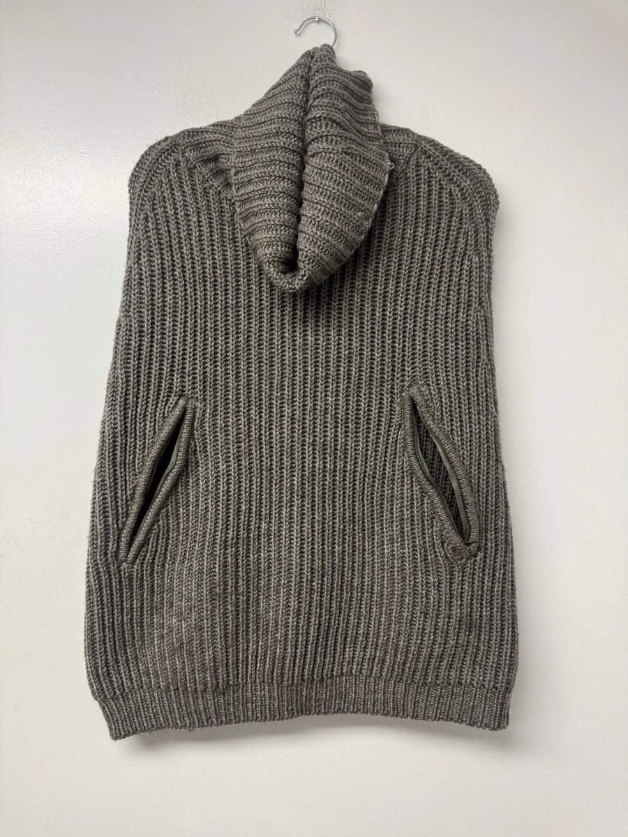 Pull Col Roulé Sans Manches BCBGMaxazria – Gris, Taille L, Femme, Très Bon état
