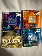 4 New sealed Sony Maxell Mini Disc Recordable MD- MDW-74 Minutes 74