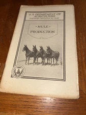 1929 USDA Farmers’ Bulletin 1341 Mule Production / J. O. Williams Draft Farm