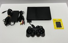 PlayStation 2 Slim Black  Controller  Memory Card  Cables