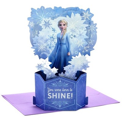Hallmark Paper Wonder Disney Princess Frozen Pop Up Birthday Card (Born to Shine
