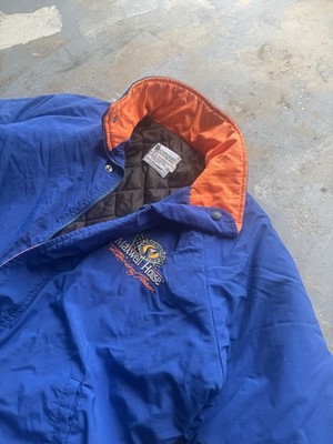 Maxwell House Racing Puffer Jacket Size Medium Men's Orange And Blue