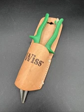 Wiss Green Right Straight Cut Aviation Snips W/ Leather Pouch M2RSPEC NOS USA