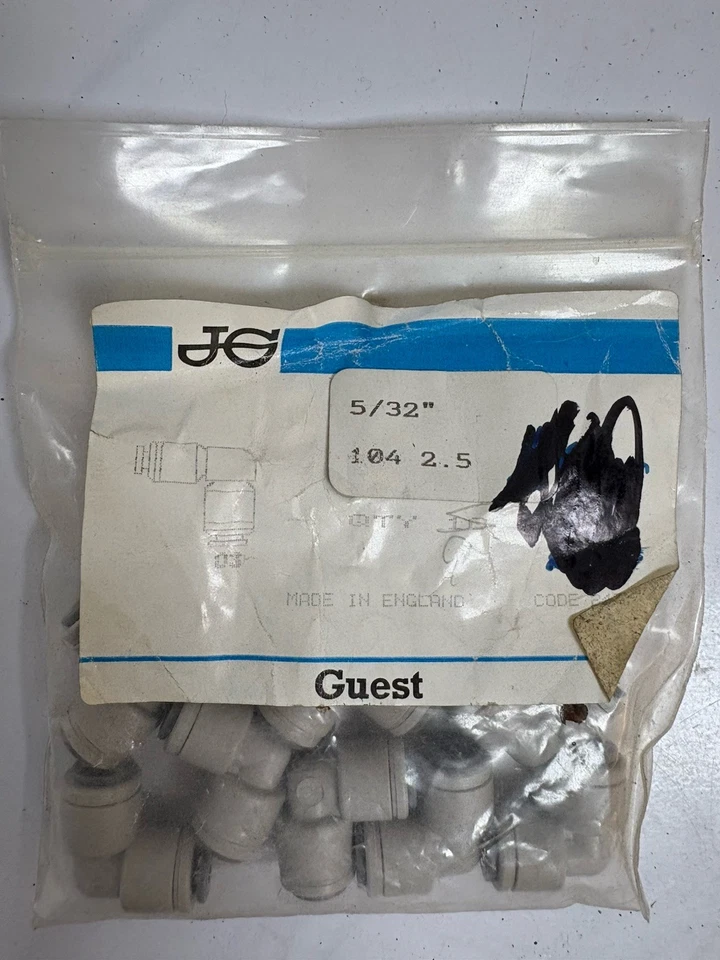 Guest 5/32” Union Elbow Push-to-Connect Fitting – Pack of 9 NOS - Image 2 of 2