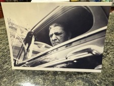 Three Stooges Shemp Howard Candid Photo Behind The Wheel Of Car